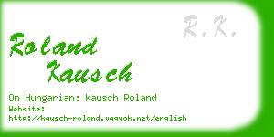 roland kausch business card